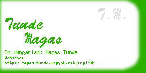 tunde magas business card