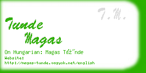tunde magas business card
